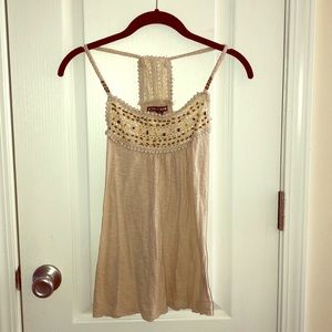 Eye Candy Razor Back Beaded Tank Top